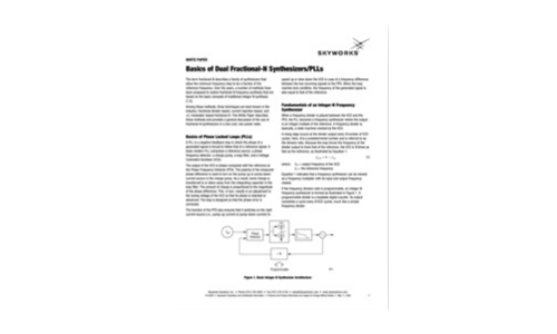 Basics of Dual Fractional-N Synthesizers/PLLs