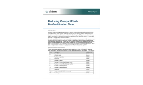 Reducing CompactFlash Re-Qualification Time