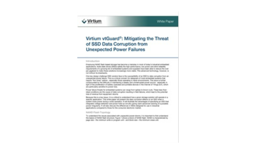 Virtium vtGuard: Mitigating the Threat of SSD Data Corruption from Unexpected Power Failures